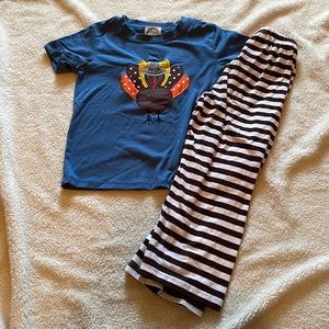 Turkey Appliqué Knit Pant Set